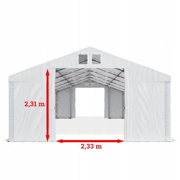 5x8m 2-2,91m Namiot imprezowy handlowy ogrodowy Wysokość 2.9 m