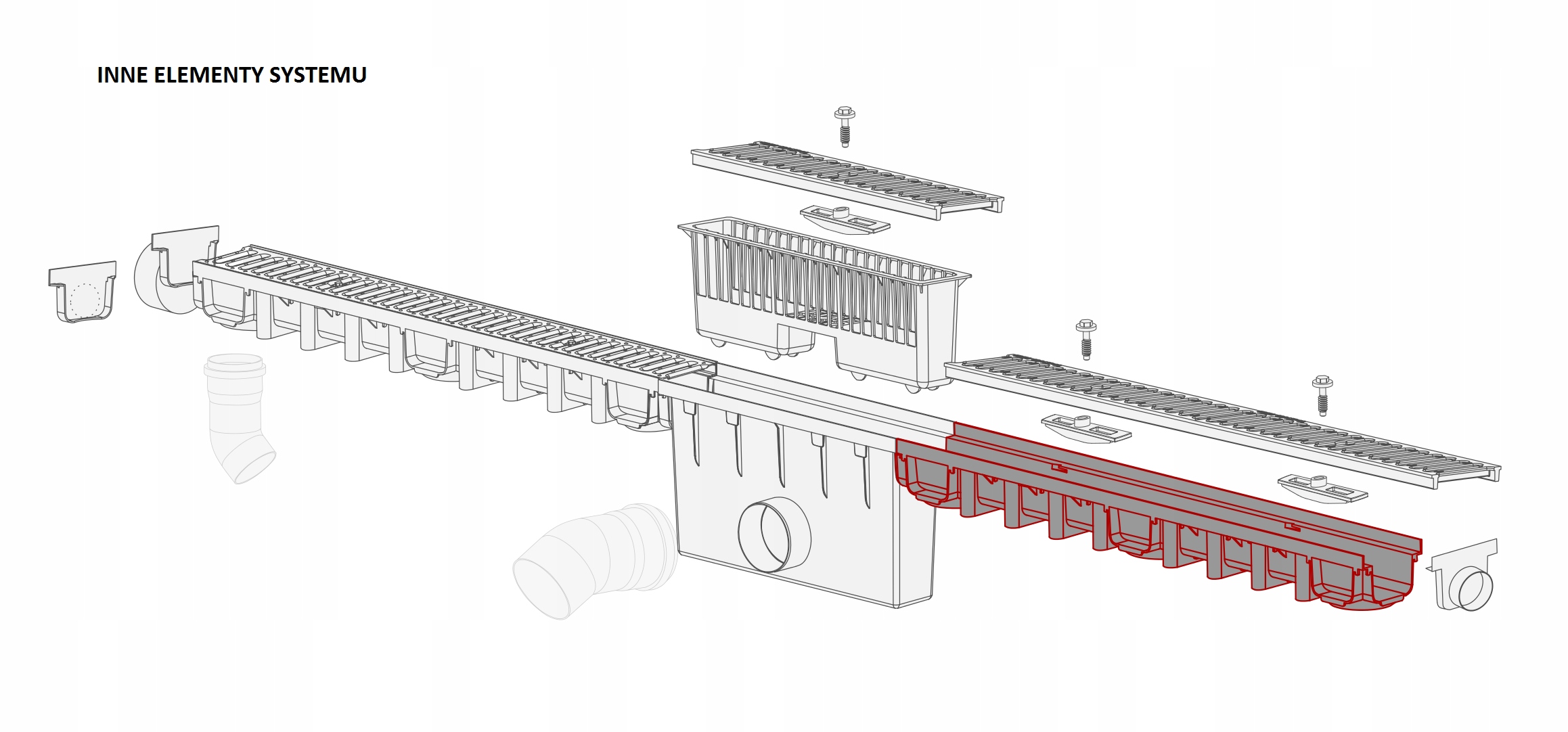 ODWODNIENIE LINIOWE 1m x 13cm z kratą stal OCYNK A15 1,5t 1mb wysokość 15cm Marka Max-Pol