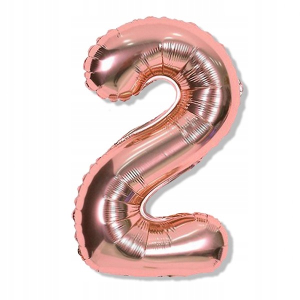 

Balon Cyfra 2 złoto Rose Gold 40 cm