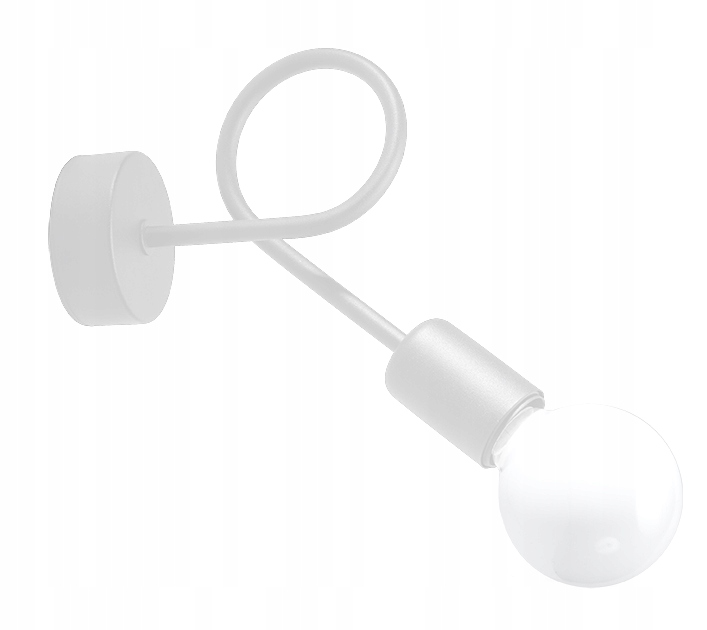 

Designerska Lampa Kinkiet Ścienny Edi Biały Led
