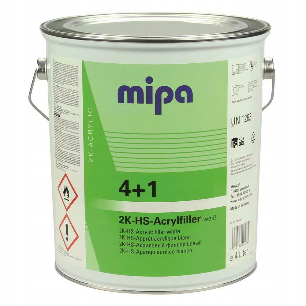 Mipa акриловий праймер Acrylfiller 4L + utw білий