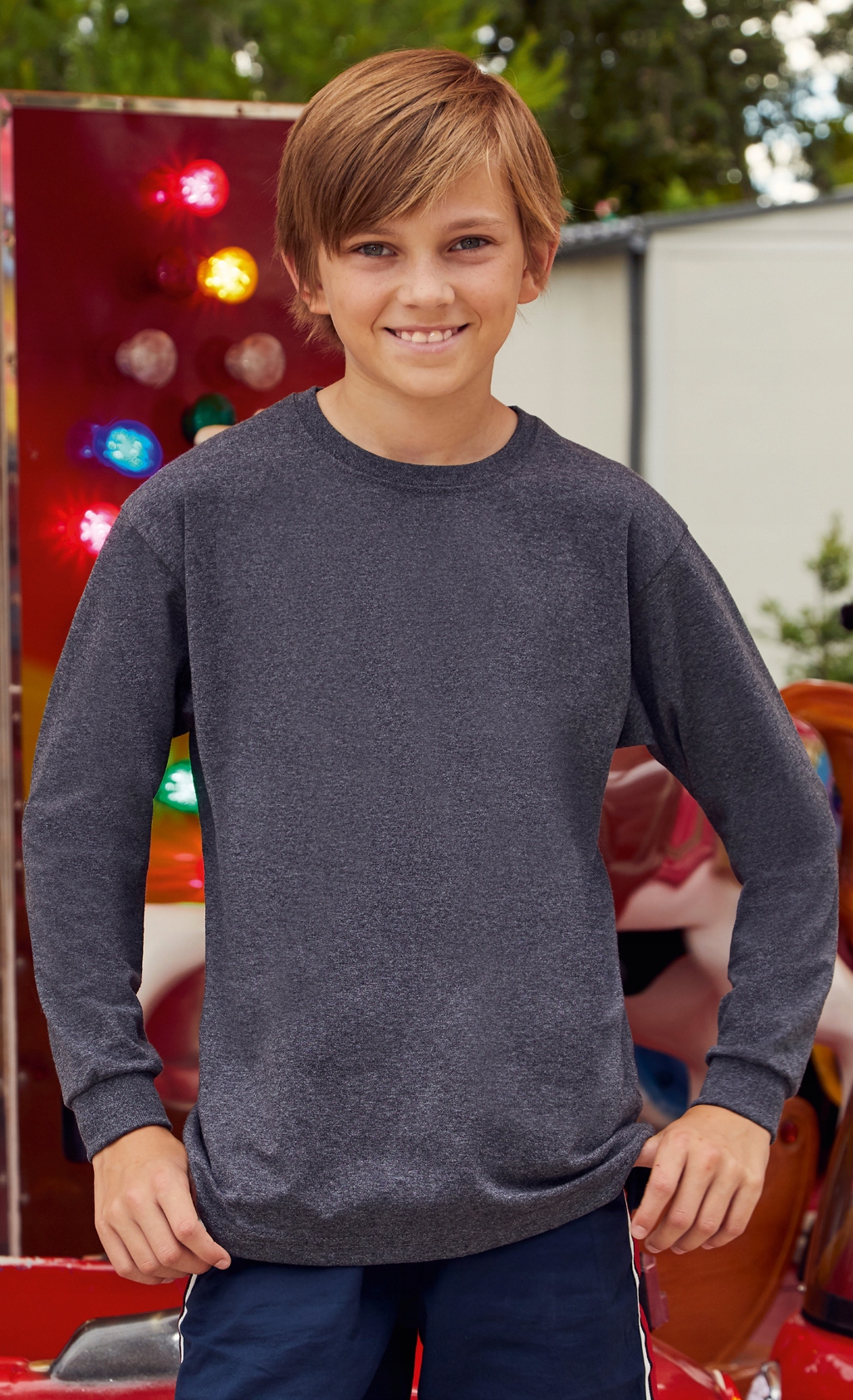 DZIECIECA KOSZULKA DŁ.REKAW FRUIT OF THE LOOM 140 Wiek dziecka 9 lat +