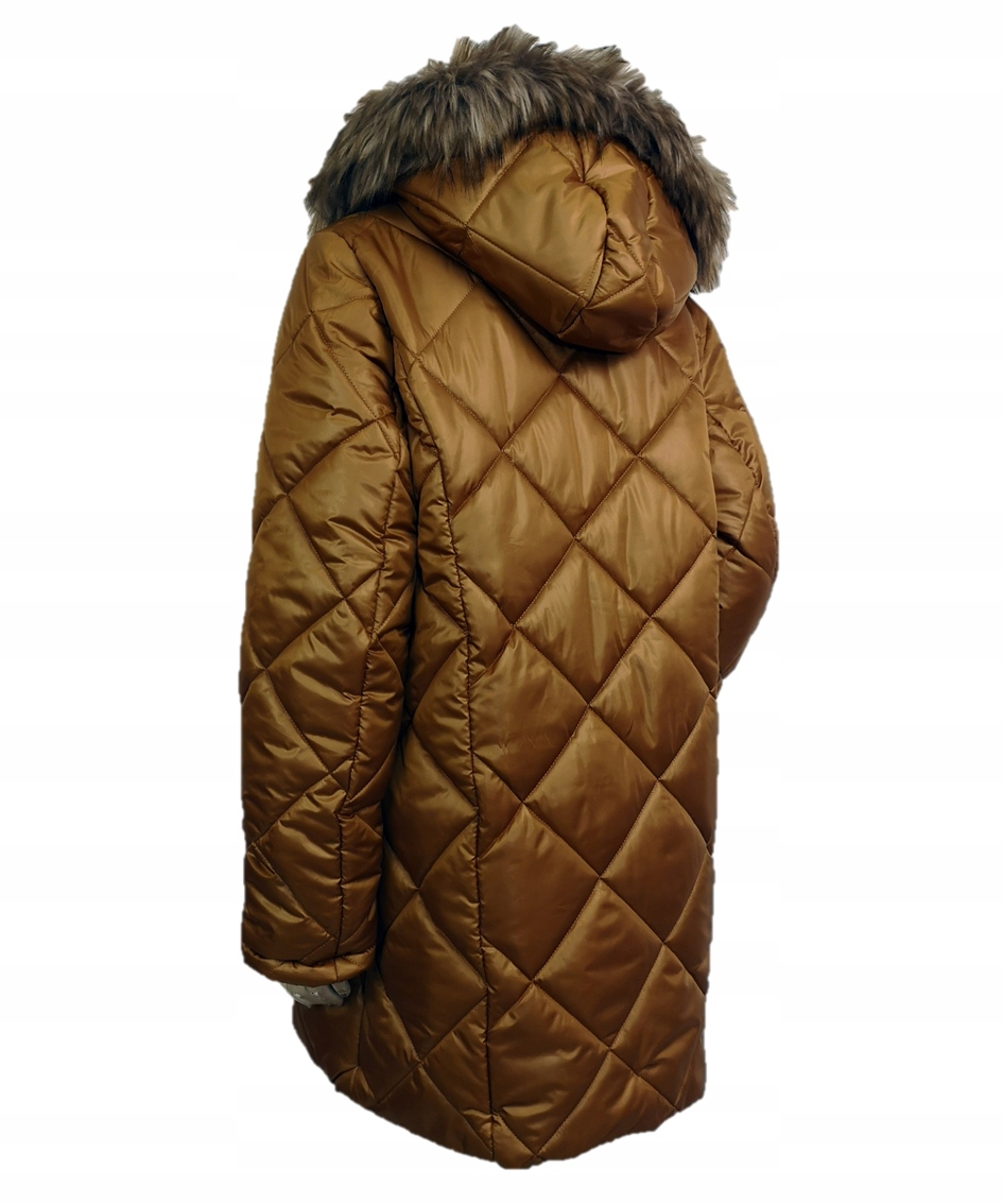 KURTKA ZIMOWA OCIEPLANA PŁASZCZ PIKOWANY 5XL 60 62 Długość do połowy uda