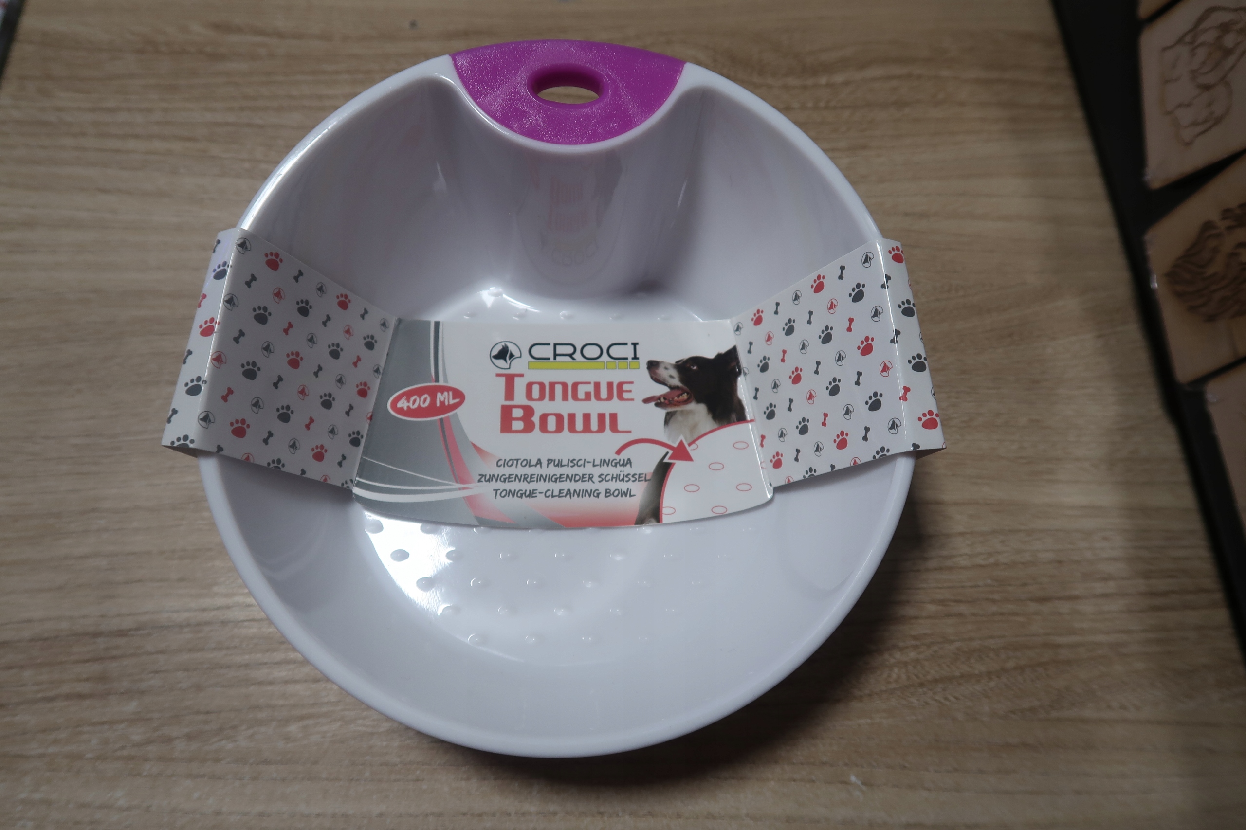 

Miska czyszcząca język psa 400ml Fioletowa