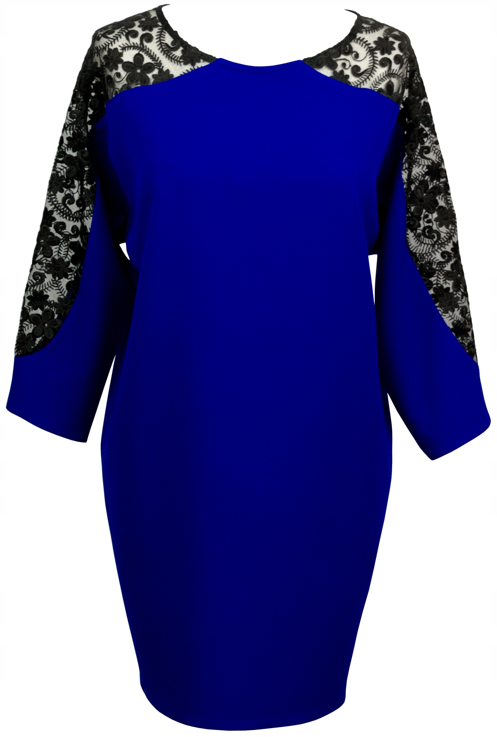 

Bluzka damska tunika chabrowa elegancka 38 szyjemy