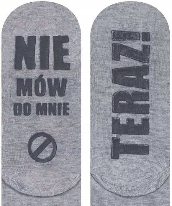 

Skarpety Soxo Śmieszne Napisem Nie Mów Szare 35-40