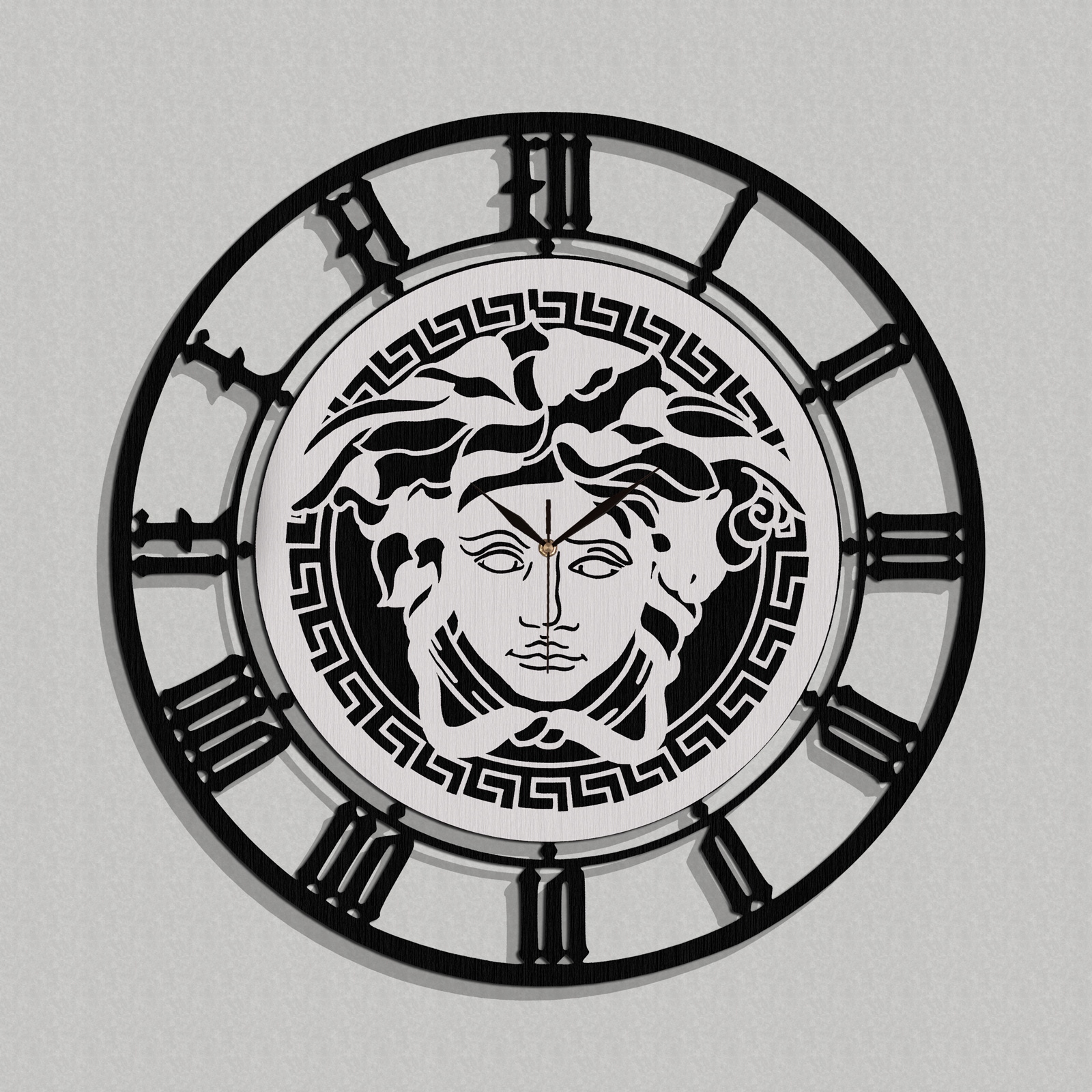 AŻUROWY ZEGAR DEKORACYJNY MEDUZA - GORGONA,VINTAGE Typ ścienny