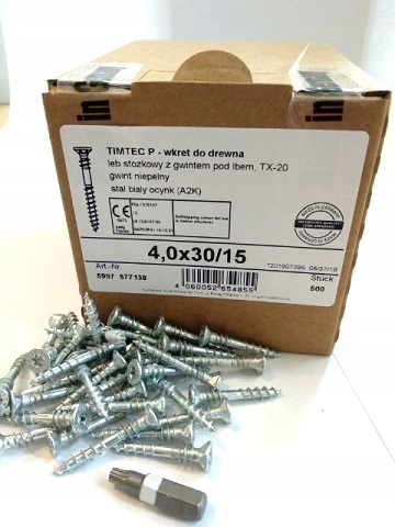 Wurth Timtec samonavíjecí šroub 4x30 500ks