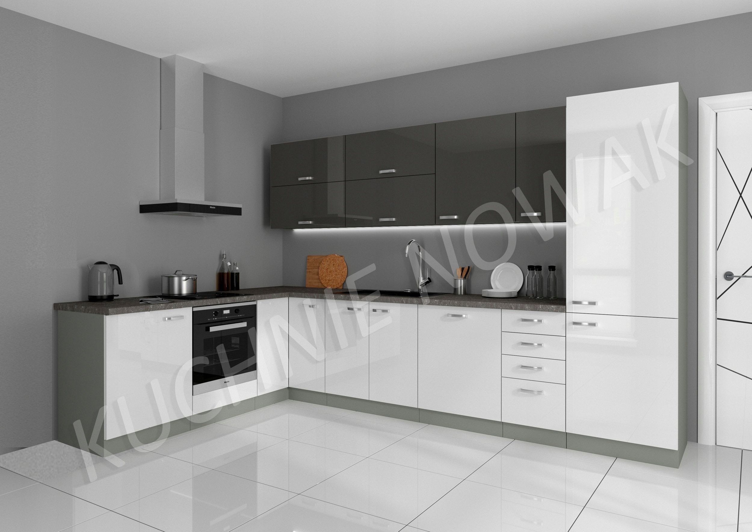 MEBLE KUCHENNE ZESTAW W SARA II POŁYSK MDF