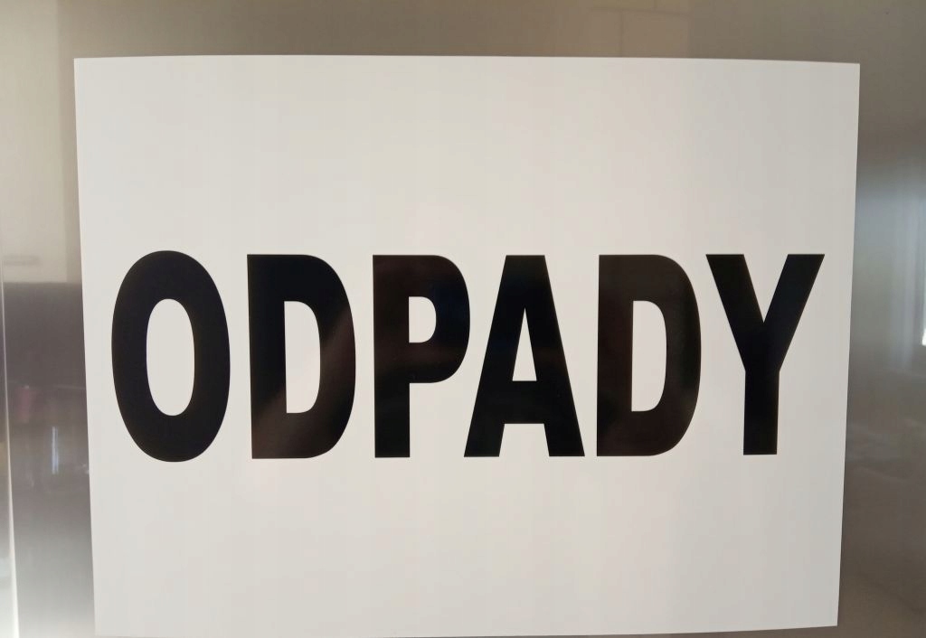 MAGNES ODPADY 400X300 MM Tabliczka Waga produktu z opakowaniem jednostkowym 0.5 kg