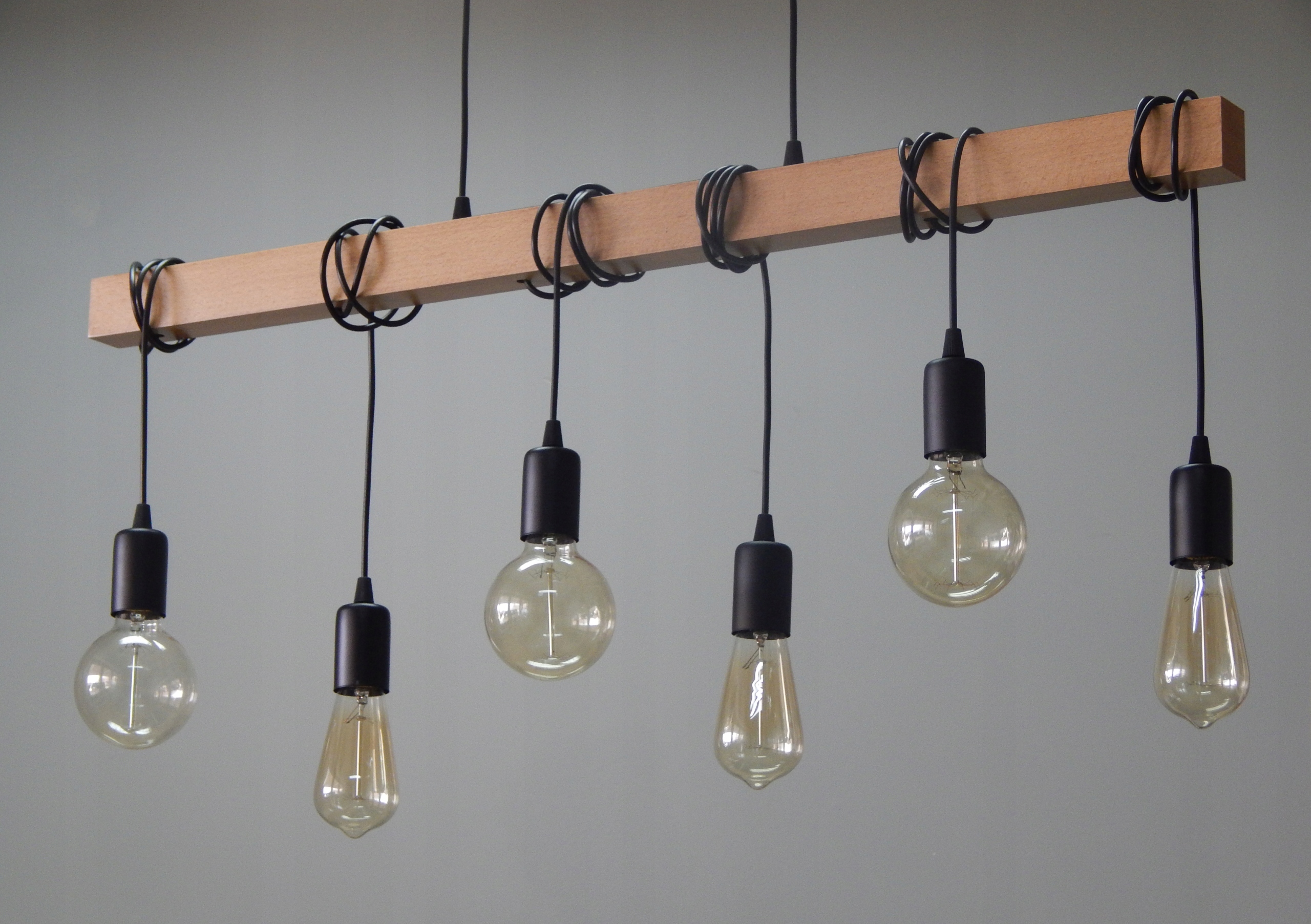 ŻYRANDOL LAMPA WISZĄCA SUFITOWA 015-6 LOFT LED E27 STÓŁ SALON KUCHNIA BUFET Długość/wysokość 85 cm