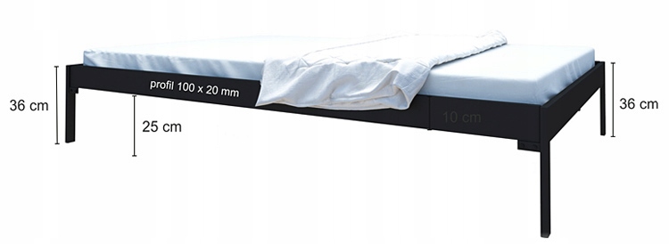 JEDNOOSOBOWE ŁÓŻKO METALOWE MŁODZIEŻOWE == 90X200 Rodzaj łóżka łóżko tradycyjne