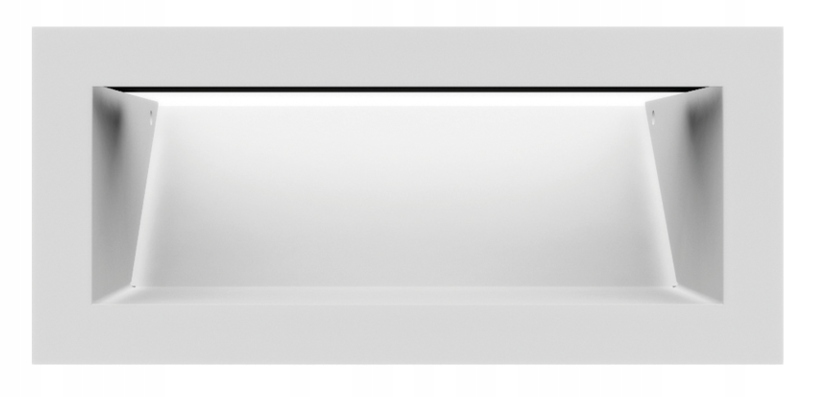 Ventilační Krbová Mřížka Luft pro krb Sf 90x200 bílá 9x20 kovová