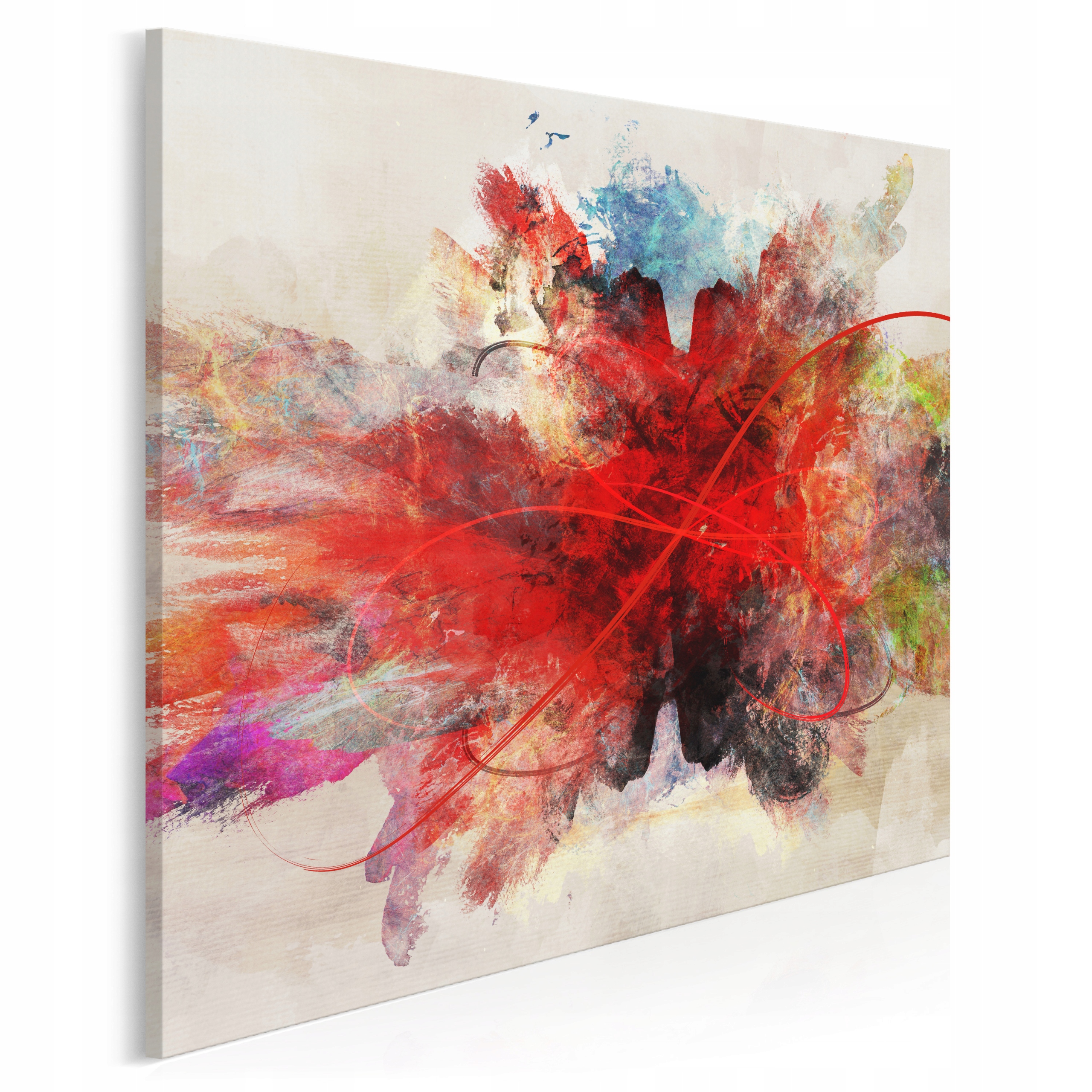 

74802 Nowoczesny obraz Abstrakcja Czerwony