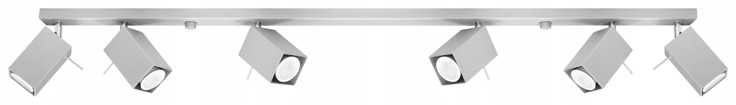 Lampa LED Listwa Plafon MERIDA 6L Szary SOLLUX