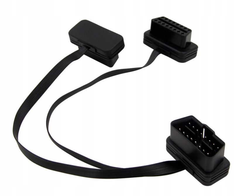 

Rozgałęźnik Podwójny Obd-ii 20cm plaski kabel OBD2