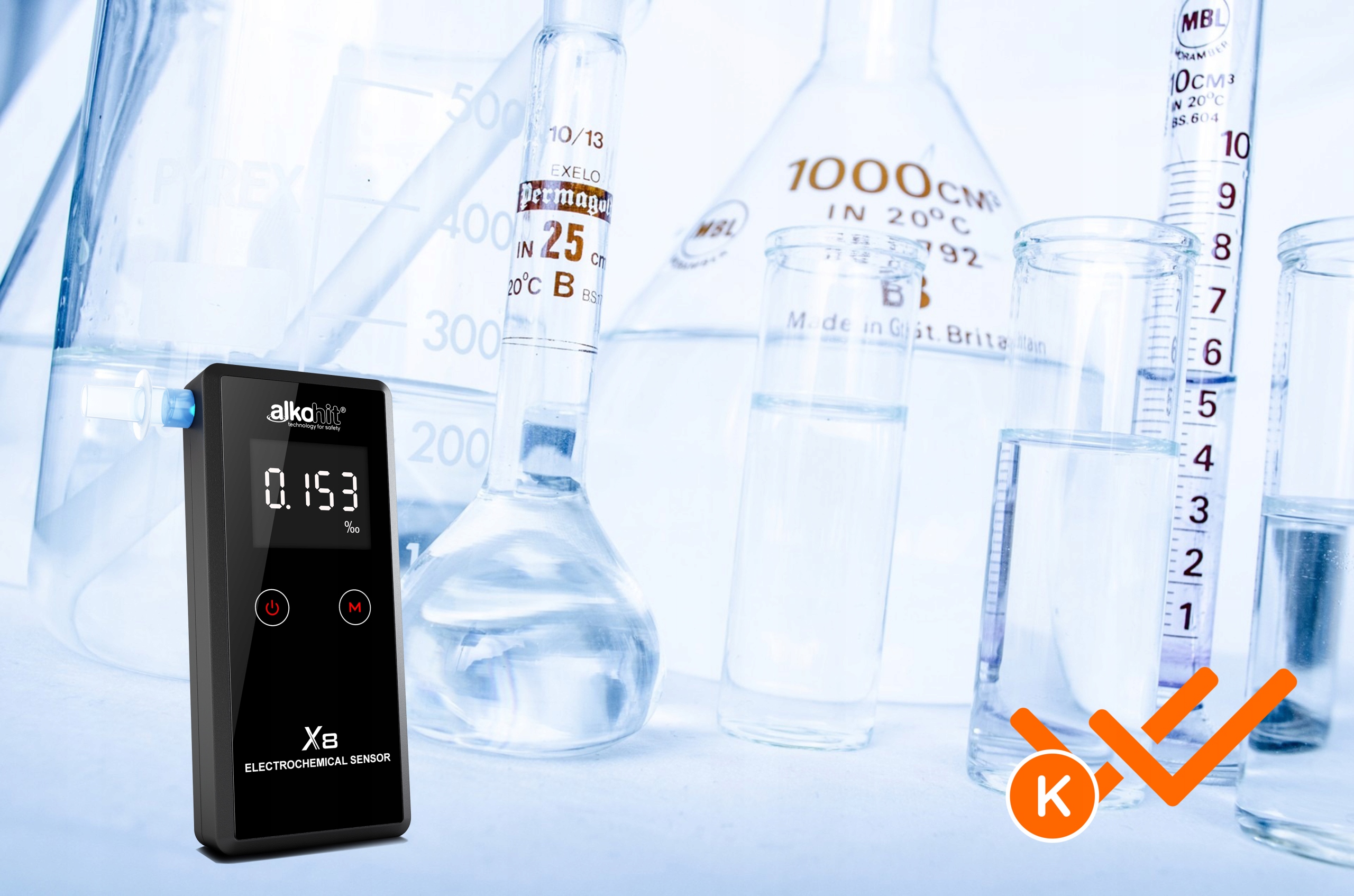 Alkomat ALKOHIT X8 ELEKTROCHEMICZNY Osobisty Auta Producent code 0212AT