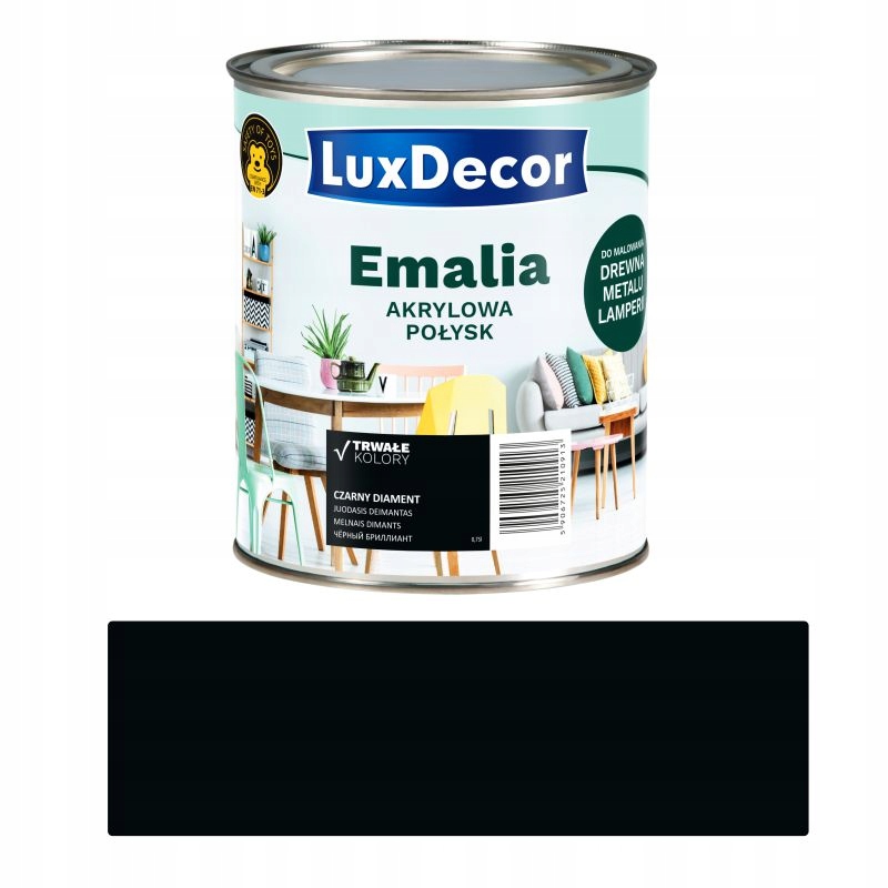 Emalia Luxdecor POŁYSK 0,75l CZARNY DIAMENT