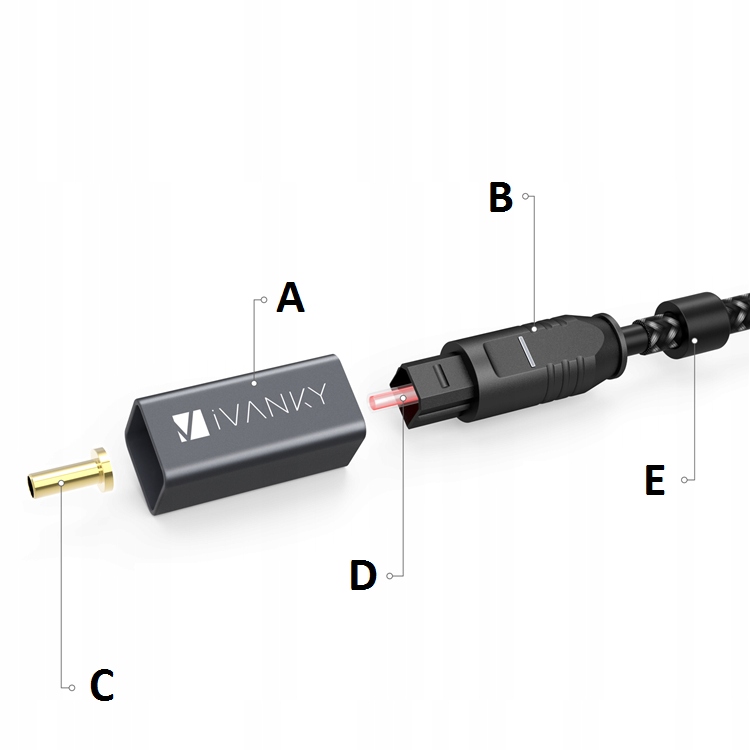 Kabel optyczny iVANKY Toslink Digital 3m Długość kabla 3 m