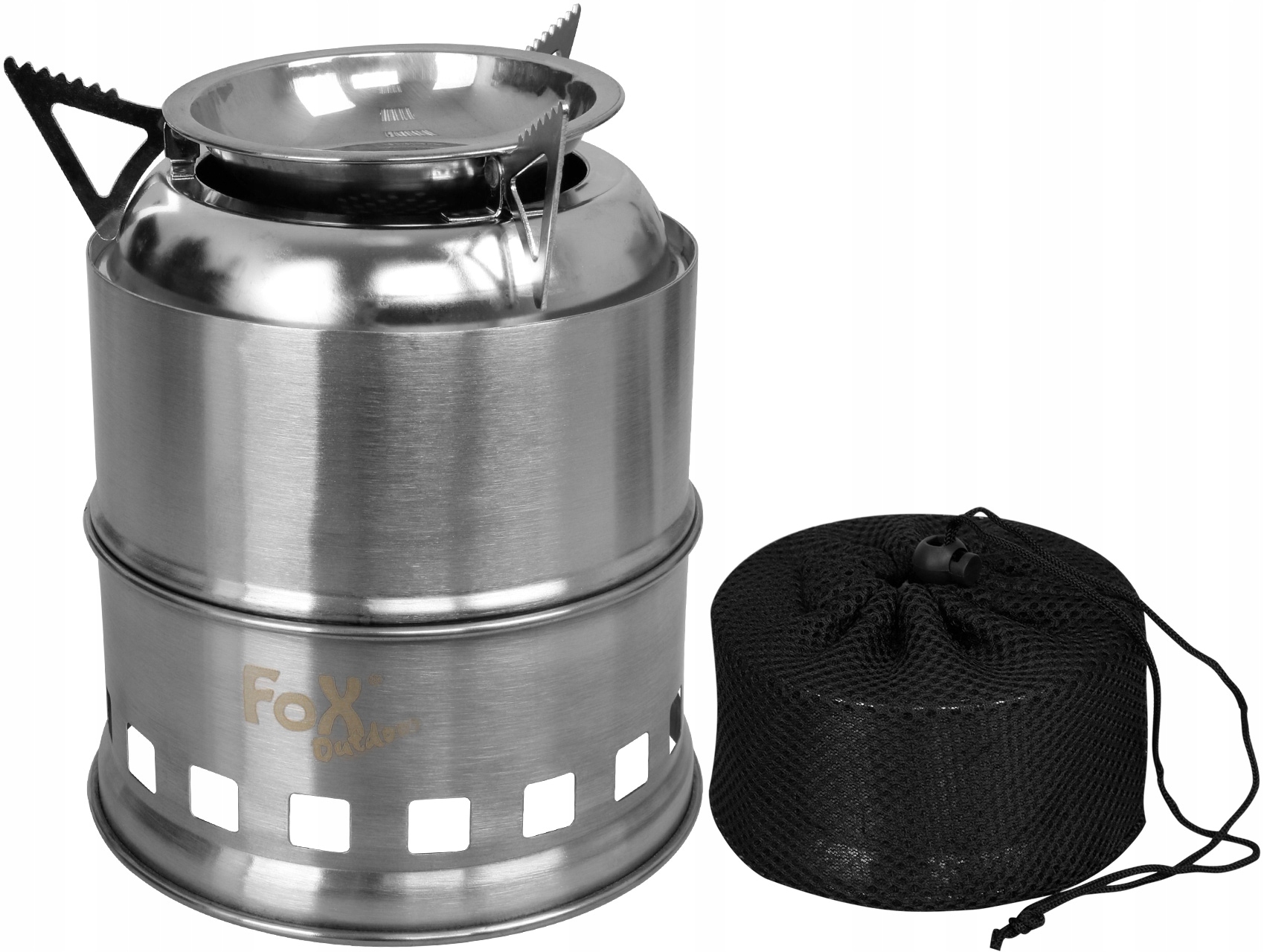 Turistická Skládací Ocelová Kuchyňka Kocher Bivak na tuhá paliva