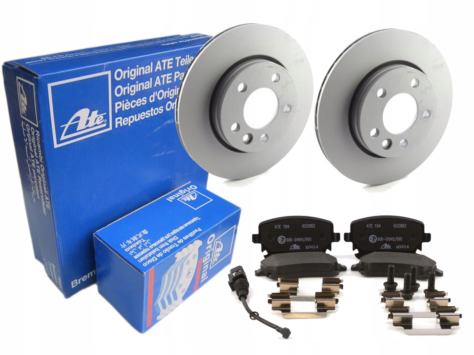 Диски + колодки ATE задний VW TRANSPORTER T5 V