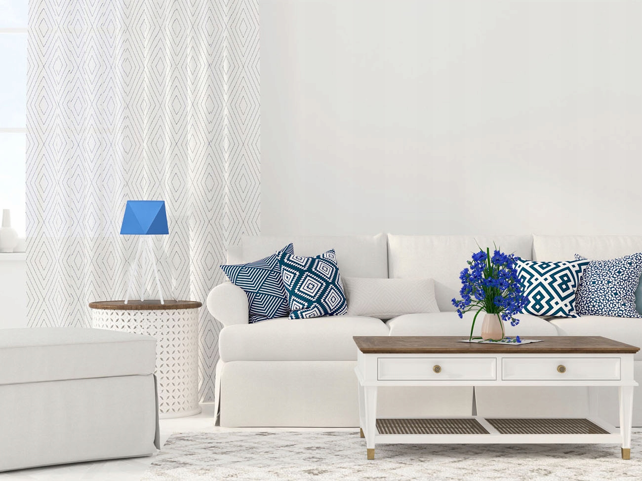 LAMPKA NOCNA BIURKOWA - ABAŻUR DIAMENT - TRÓJNÓG Marka inna