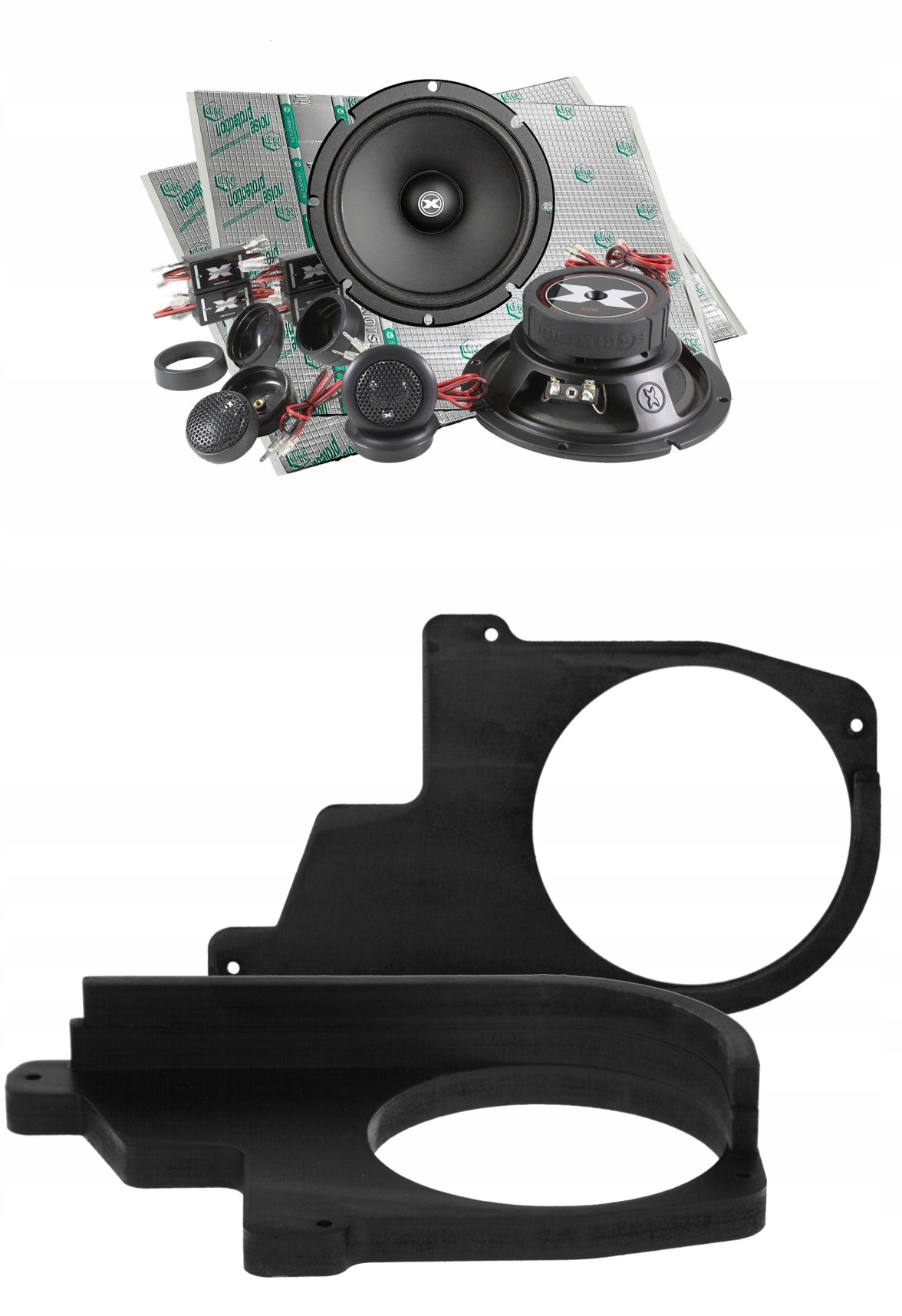 Podložky reproduktory do auta 165 mm Excursion SX-6C Mdf Bmw 5er E39 Predná Časť