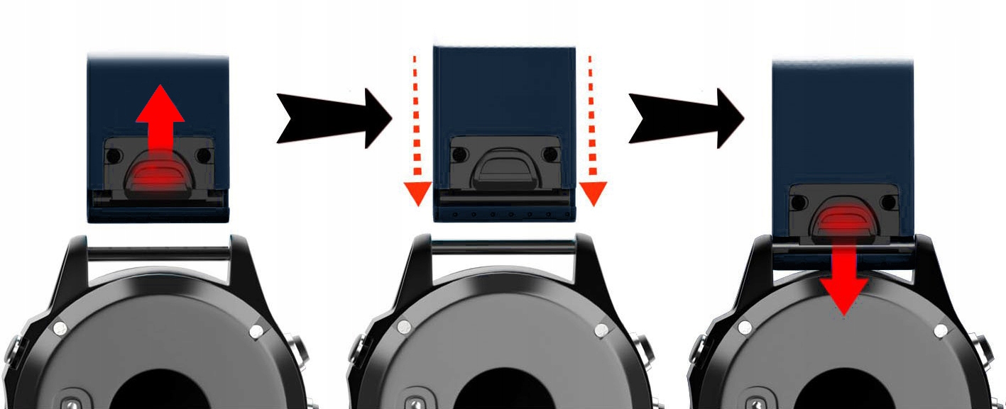 GRANATOWY Pasek Garmin FENIX 6S PRO QuickFit 20mm Marka Garmin