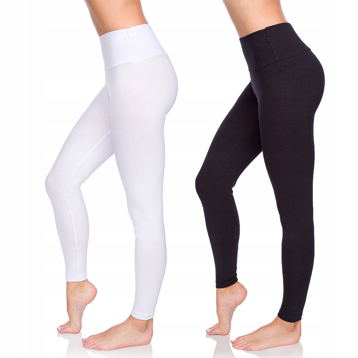 

2X Legginsy Getry Wyszczuplające Wysoki Stan Lwp