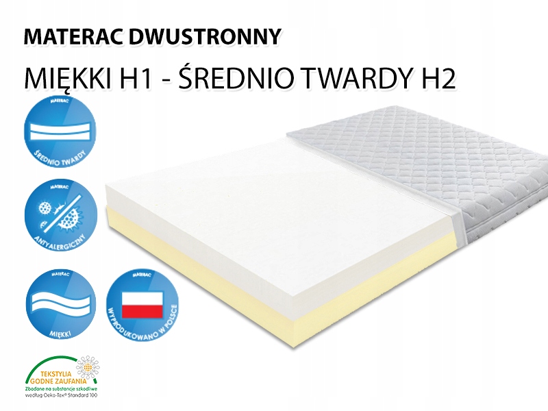 

Dwie Twardości Materac Pianka Miękka 90X190