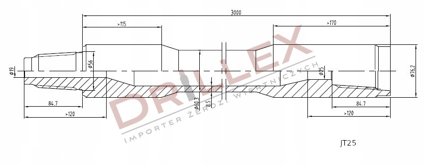 Żerdzie wiertnicze Ditch Witch 2720M1 3020M JT25 Marka inna
