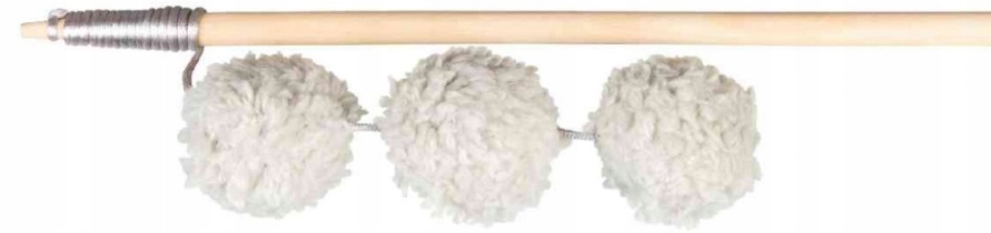 

Trixie Wędka 3 pluszow3 piłki Grzechotka Kot 35cm