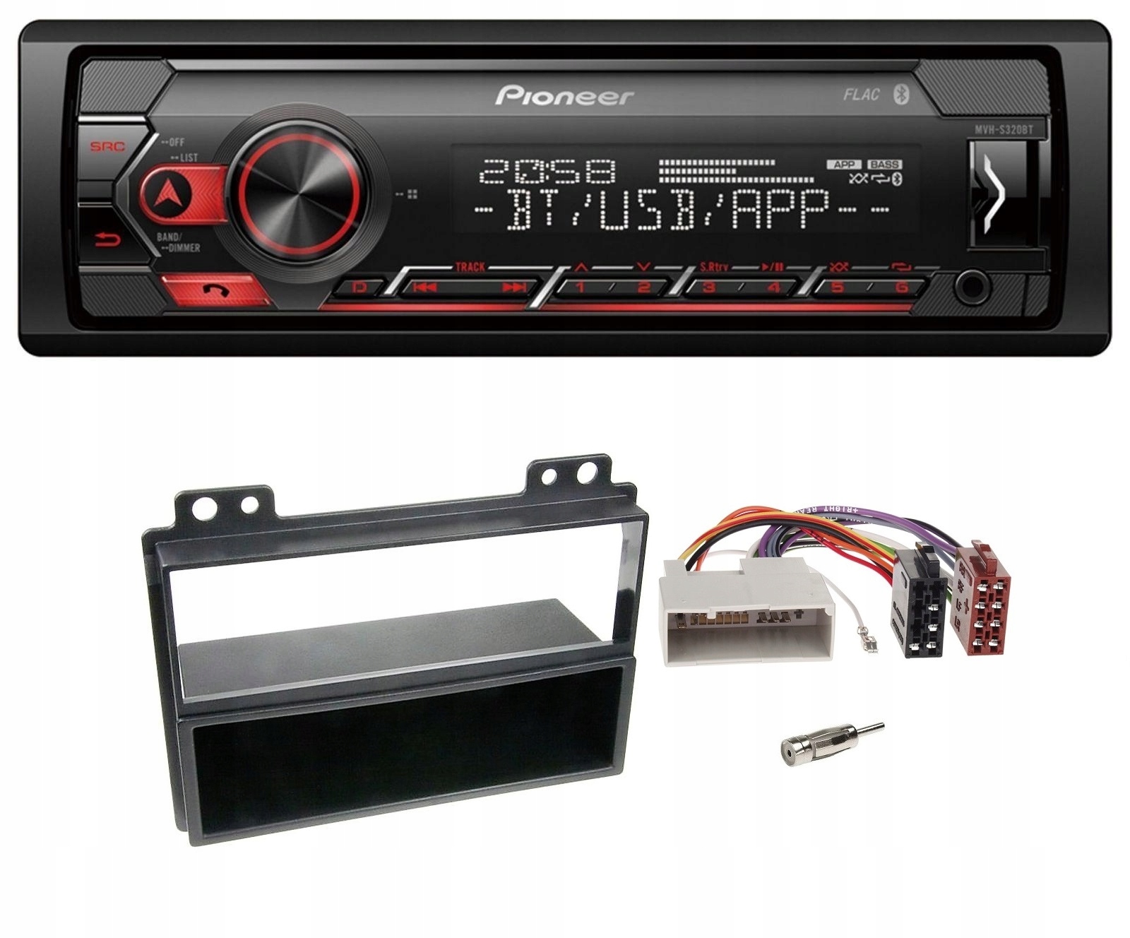 Rádio Pioneer MVH-S320BT s MP3 a Bluetooth pre Ford Fiesta JH1 JD3 Fusion JU2