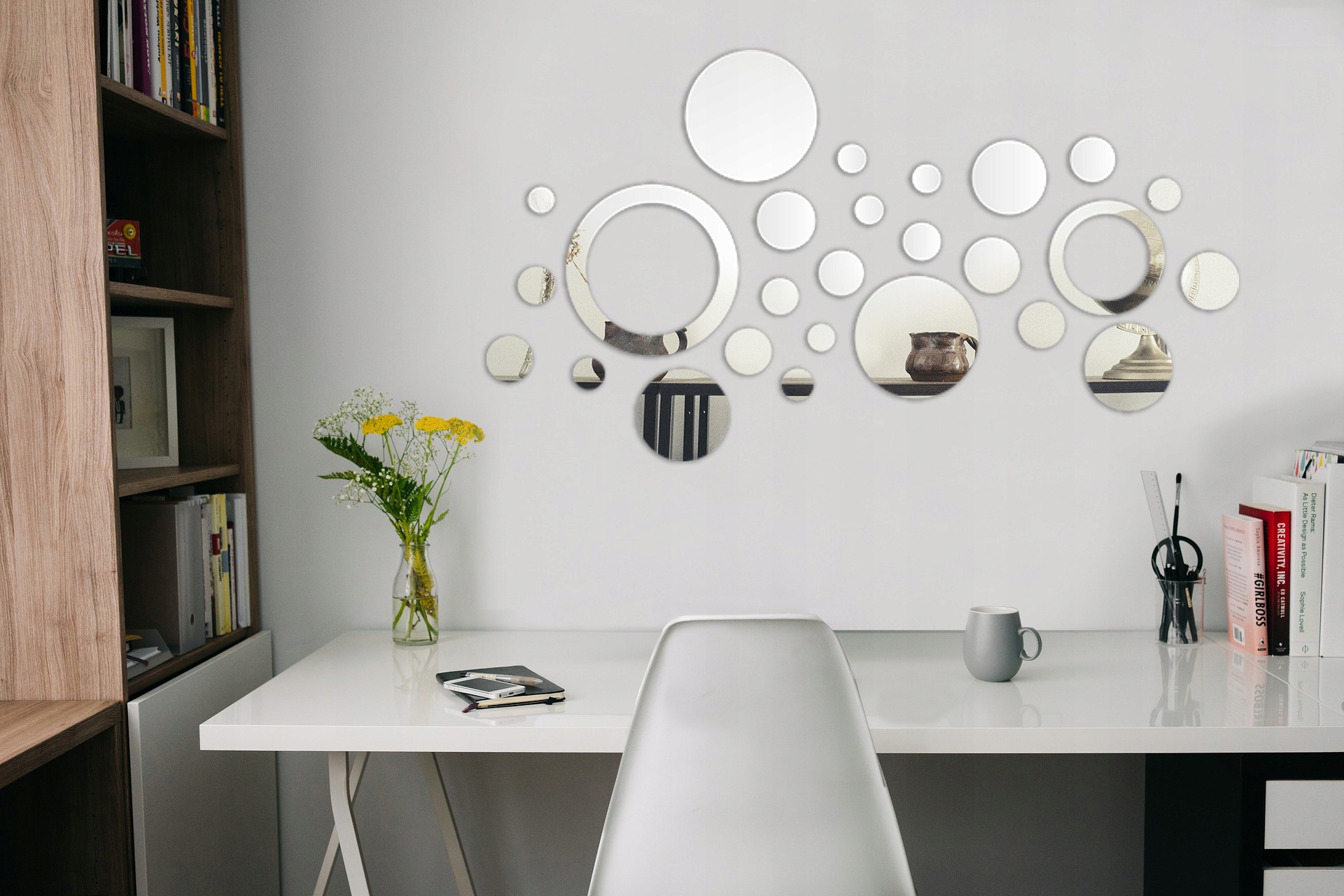 PIĘKNE! Dekoracyjne lustro na ścianę NOWOCZESNE 3D Kod producenta L8_RINGS