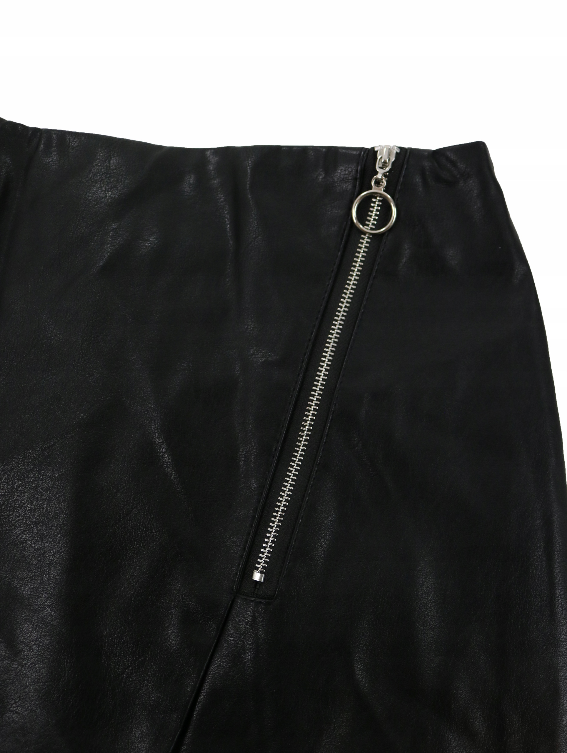 DAMSKA SPÓDNICA mini SKÓRZANA P8002 r.XL Wzór dominujący bez wzoru