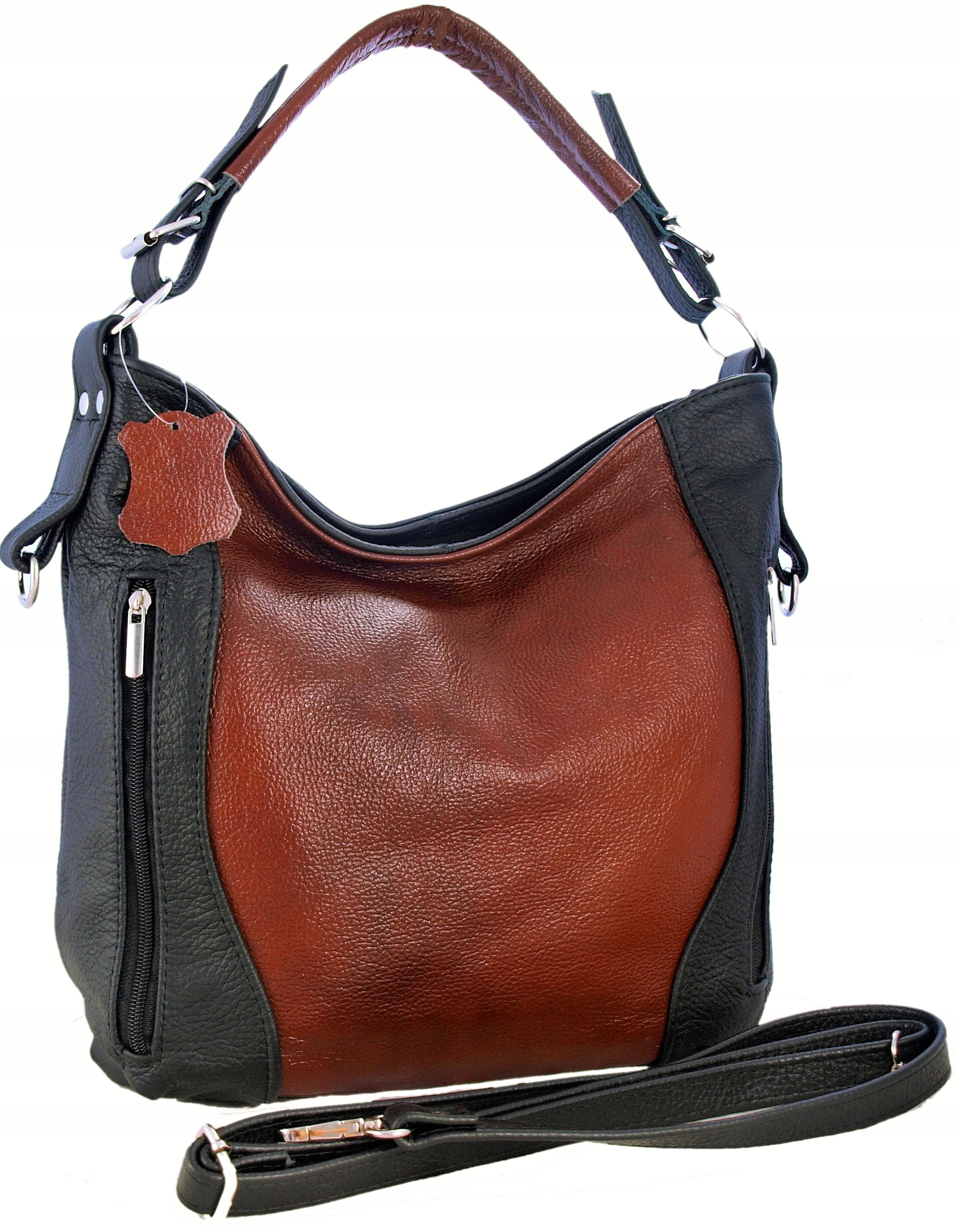 SKÓRZANA TOREBKA LISTONOSZKA 4 KOL SKÓRA WOREK Marka bez marki