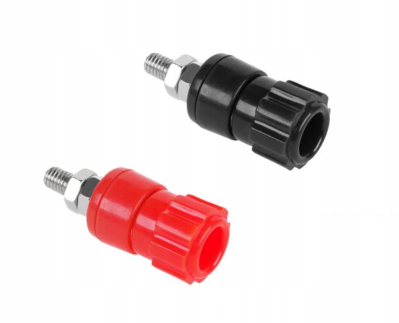 

Dwa gniazda banankowe mont. duże Czarny i Czerwony