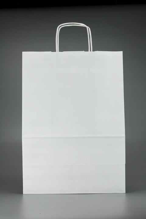 Torba torebka papierowa biała 240x110x310 50szt. Szerokość produktu 24 cm