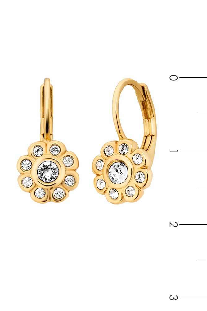 

Kolczyki Złote Małe Swarovski Kwiatki Colibra