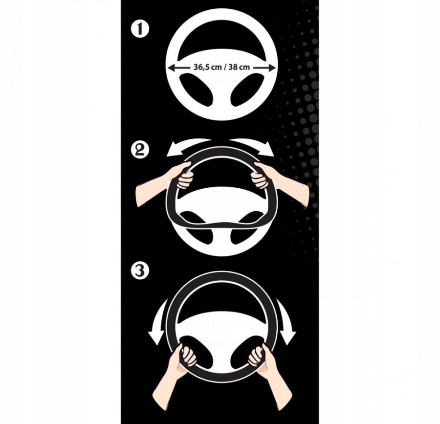 POKROWIEC NAKŁADKA OSŁONA KIEROWNICY alcantara Waga produktu z opakowaniem jednostkowym 0.7 kg