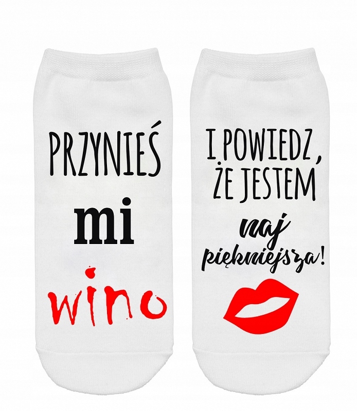 

Śmieszne Skarpetki 18 30 40 50 Wino