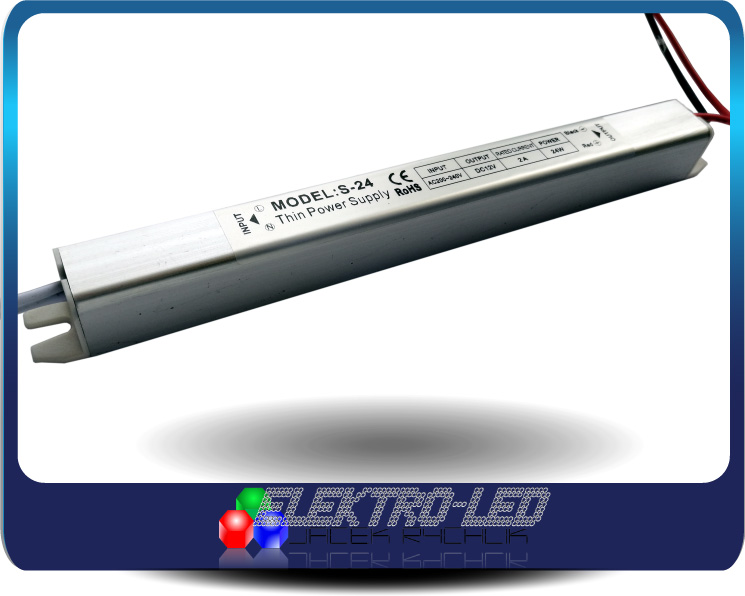 ZASILACZ SUPER SLIM 12V 24W 2A IP20 TAŚMA LED Kod producenta EL12-24-20T-361