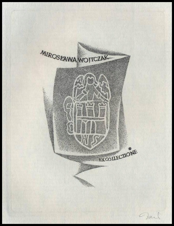 Jakubowski Wojciech 2000 Exlibris C2 Anioł 815