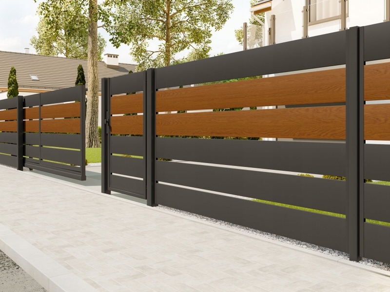 Ceownik 80x20 nowoczesne ogrodzenie płot C2 OCYNK Szerokość 80 mm