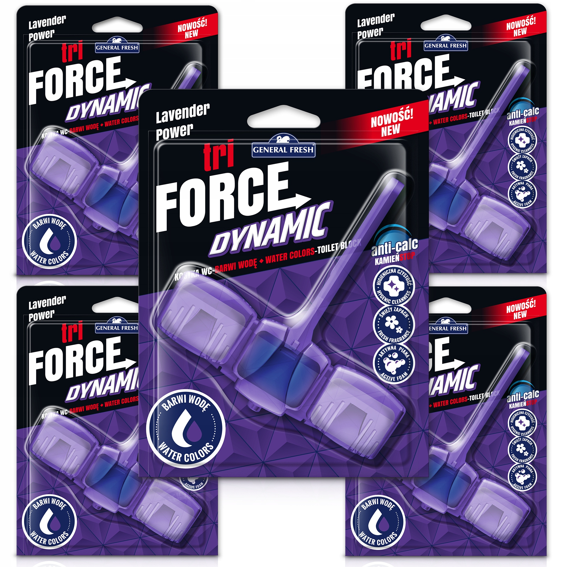 

General Fresh kostka Wc Tri-Force Dynamic lawen x5