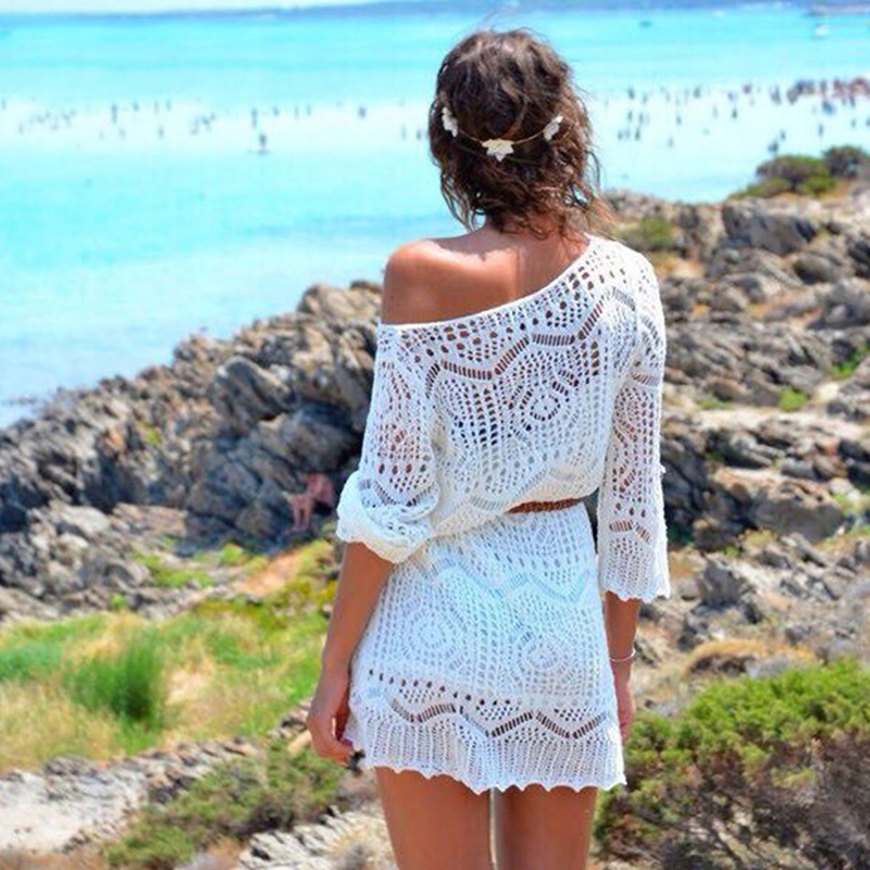 MODNA TUNIKA PLAŻOWA LETNIA SUKIENKA KORONKOWA Rodzaj tunika