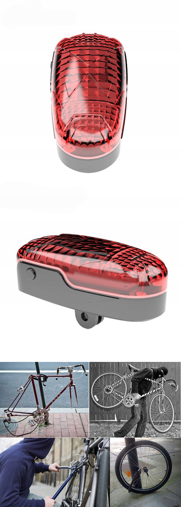 TRACKER LAMPA LOKALIZATOR GPS ROWERU NOWOŚĆ 2024r Kod producenta tk906