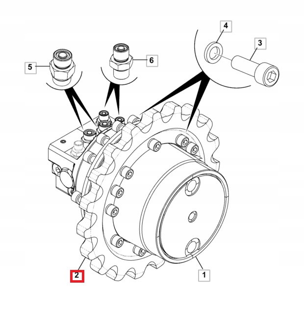333/S7346 - Мини-приводное колесо JCB 8020 332/R9673 UNIMOT