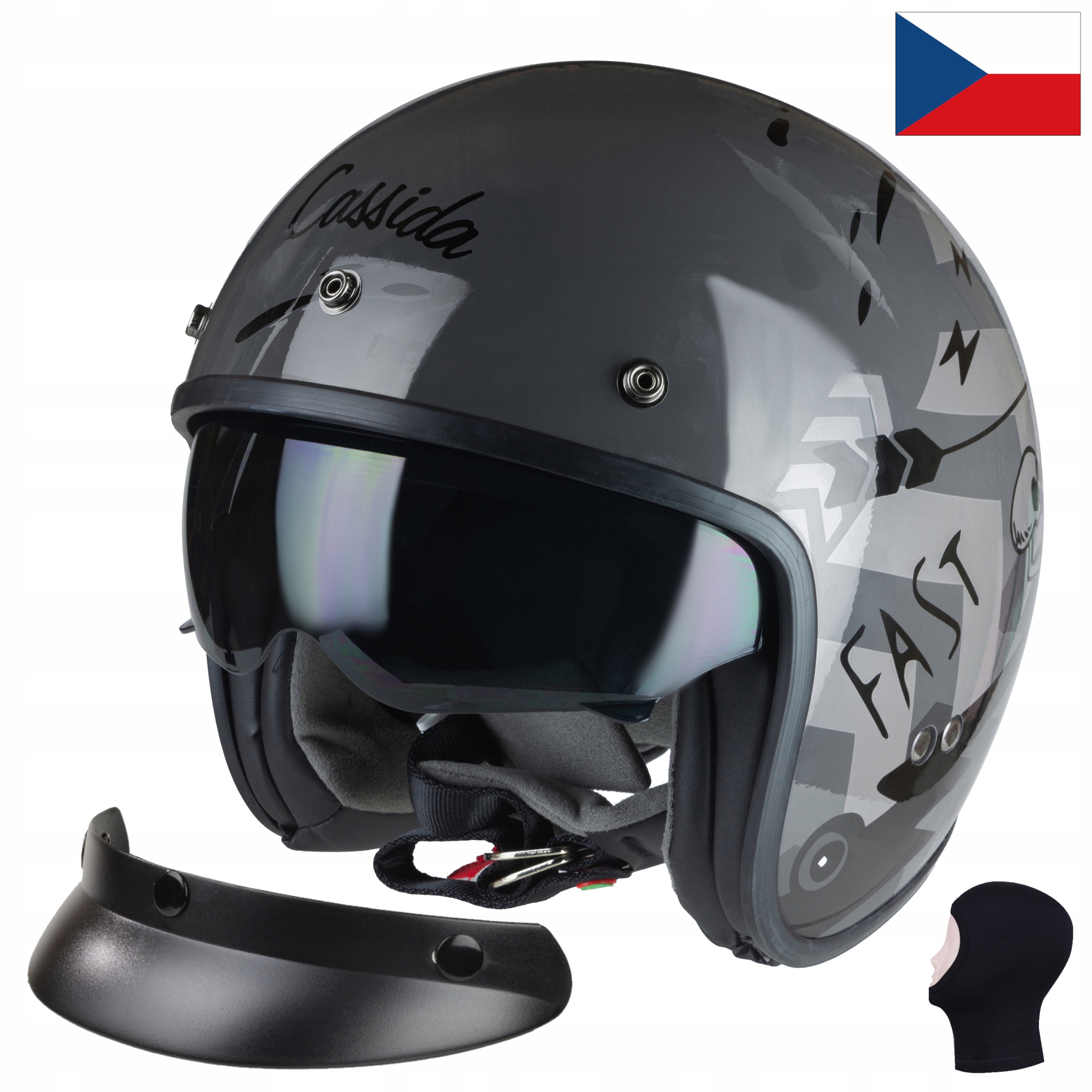 BADASS KASK DASZEK CASSIDA NA MOTOCYKL + BLENDA XS