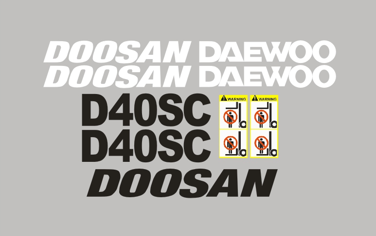 Samolepky s lepením Doosan Daewoo D40SC